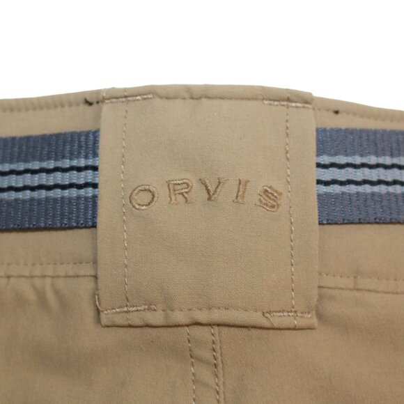 Orvis Cargo Mens Sz 37 Lightweight Stretch Comfort Hiking Fishing Khaki Shorts - Picture 6 of 14